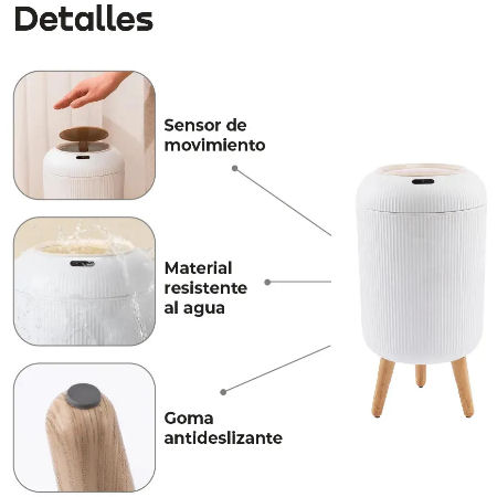 CESTO DE BASURA AUTOMATICO WAGGS TRSH01 9LTS TRSH-1084